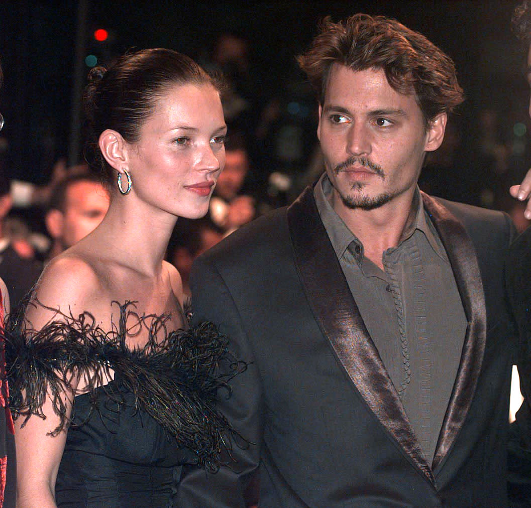 Johnny Depp y Kate Moss en el estreno de 