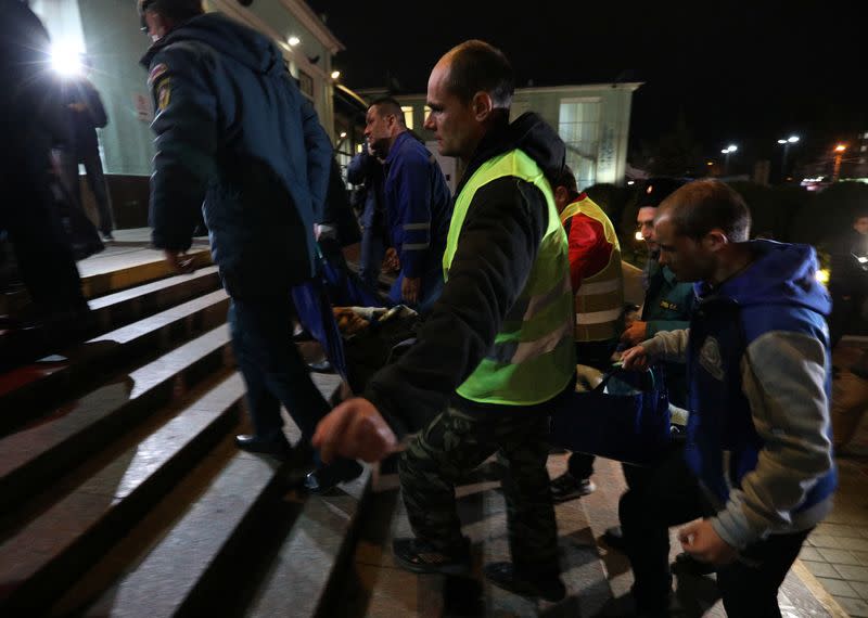 Civilians evacuated from the Russian-controlled part of Kherson region arrive in Dzhankoi