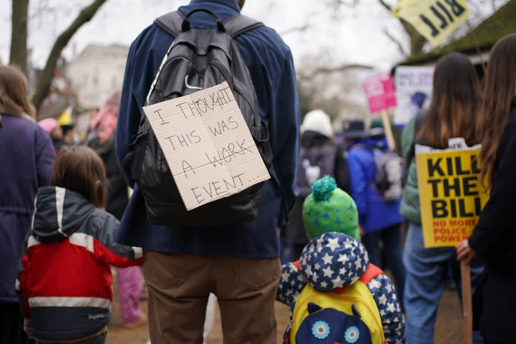 Demonstrators in London (Dominic Lipinski/PA) (PA Wire)