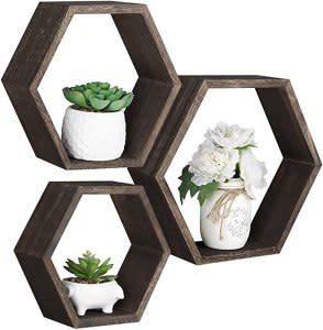 SEHERTIWY Hexagonal Floating Shelves