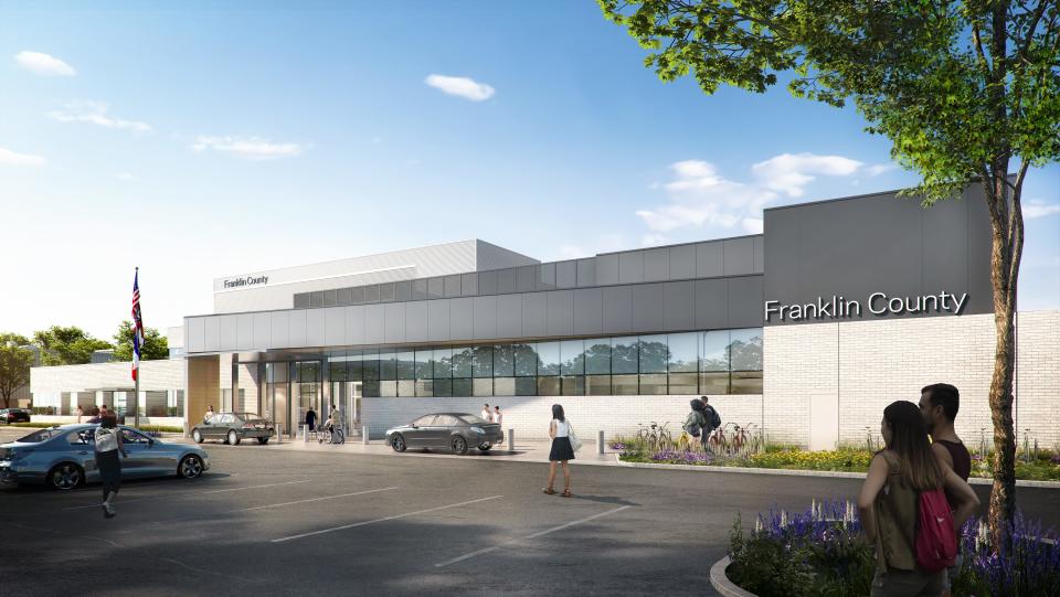 Rendering of the planned $59 million Franklin County Mental Health and Addiction Crisis Center