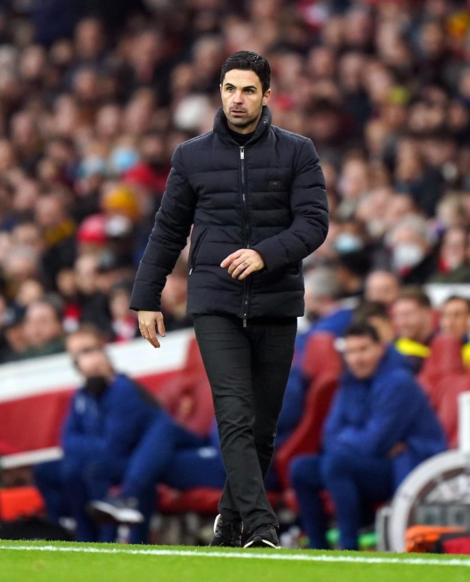 Mikel Arteta felt Arsenal looked ‘leggy’ in the draw with Burnley (Tim Goode/PA) (PA Wire)