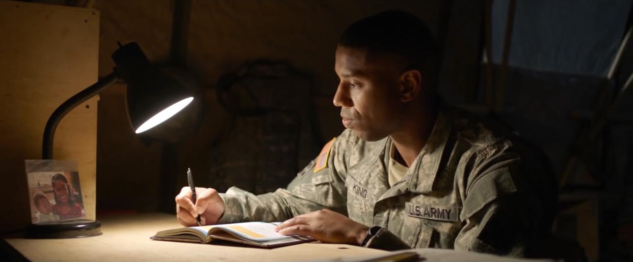 Jordan plays 1st Sergeant Charles Monroe King in A Journal for Jordan (Photo: Sony Pictures/Courtesy Everett Collection)