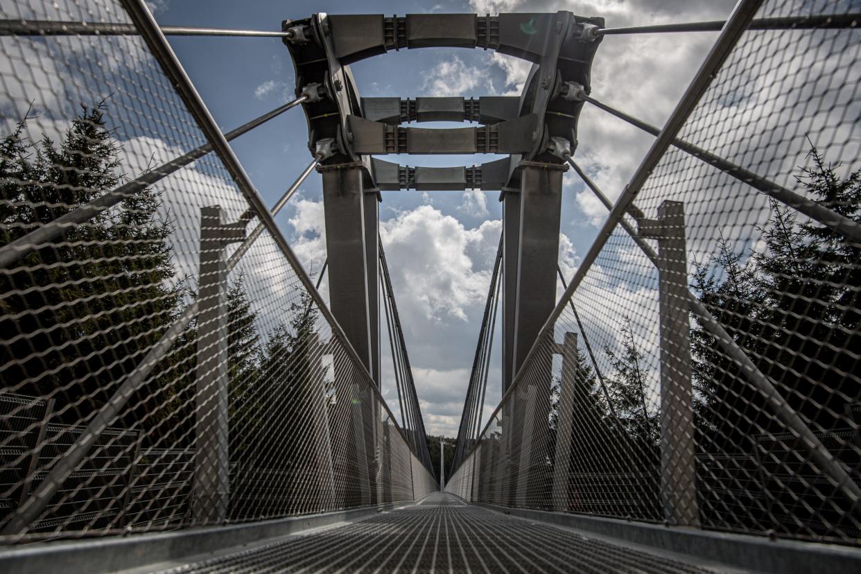 Sky Bridge 721 in the Czech Republic, the world's longest pedestrian suspension bridge