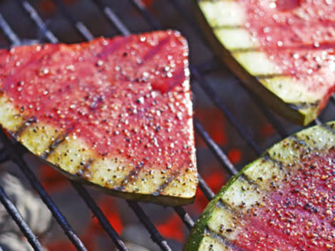 Grilled watermelon.