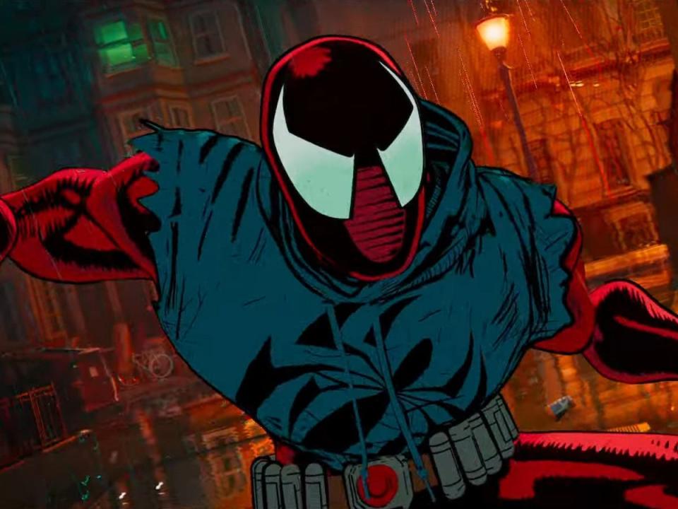 Andy Samberg as Scarlet Spider in "Across the Spider-Verse."