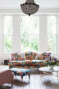 <p> Florals are a staple of country style – what other pattern is so redolent of cottage gardens?  </p> <p> For a contemporary twist, go for a vintage print in zingy shades on a sofa armchair or footstool, like this design from Sofa Workshop that reinterprets a vintage print from London's Victoria & Albert museum. </p> <p> Bold designs draw the eye, so keep the rest of the room relatively neutral to give them space. </p>