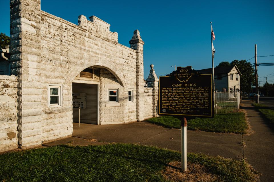 The gates to the Tuscarawas County Fairgrounds on South Tuscarawas Ave in Dover.