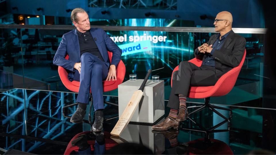 Axel Springer CEO Mathias Döpfner interviews Microsoft CEO Satya Nadella.