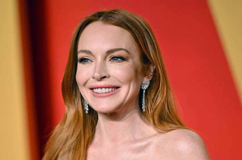 Lindsay Lohan attends the Vanity Fair Oscar party on March 10. File Photo by Chris Chew/UPI