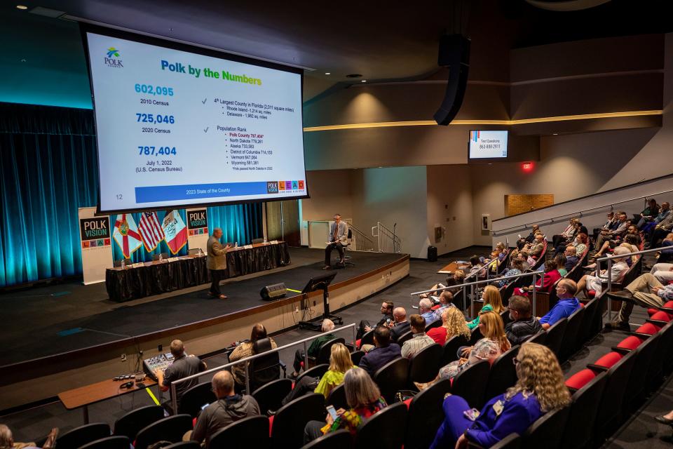 More than 100 people attended Wednesday's State of Polk County event, where leaders discussed a range of issues across the county, from growth to traffic, schools and public health.