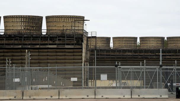 PHOTO: In this Oct. 2, 2019, file photo, cooling towers release heat generated by boiling water reactors at Xcel Energy's Nuclear Generating Plant in Monticello, Minn. (Evan Frost/Minnesota Public Radio via AP, FILE)