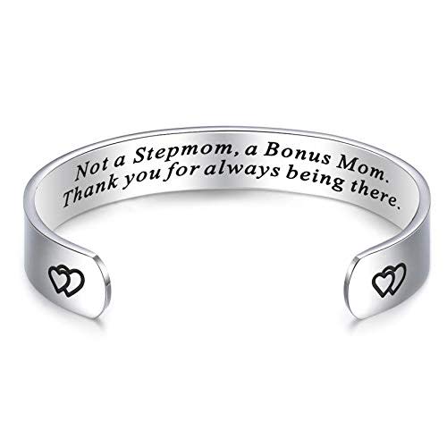 Bonus Mom Gifts Bracelet for Stepmom Thoughtful Gift For Step mother Cuff Bracelets Jewelry