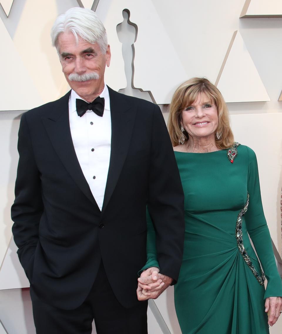 Sam Elliott and Katharine Ross hold hands at Oscars