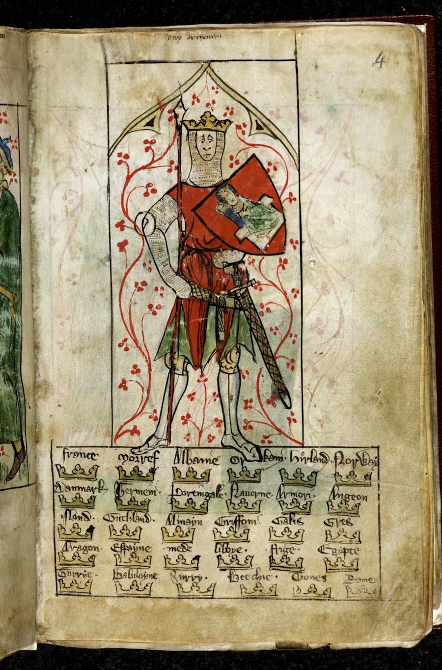 A miniature of King Arthur