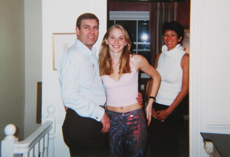 The photograph of Prince Andrew with Virginia Giuffre, then 17, that he claimed to have “absolutely no memory of.” DOJ