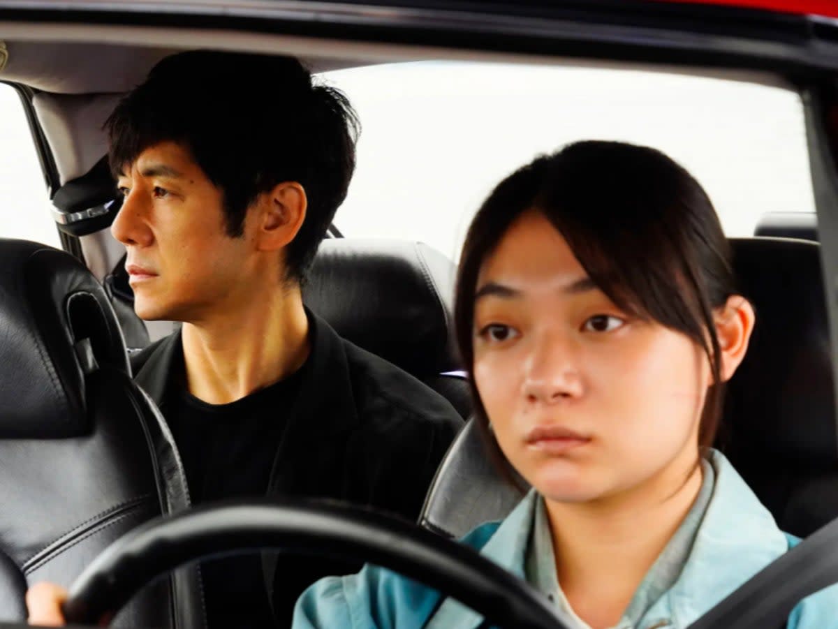 Hidetoshi Nishijima and Toko Miura in ‘Drive My Car’ (Sideshow/Janus Films)