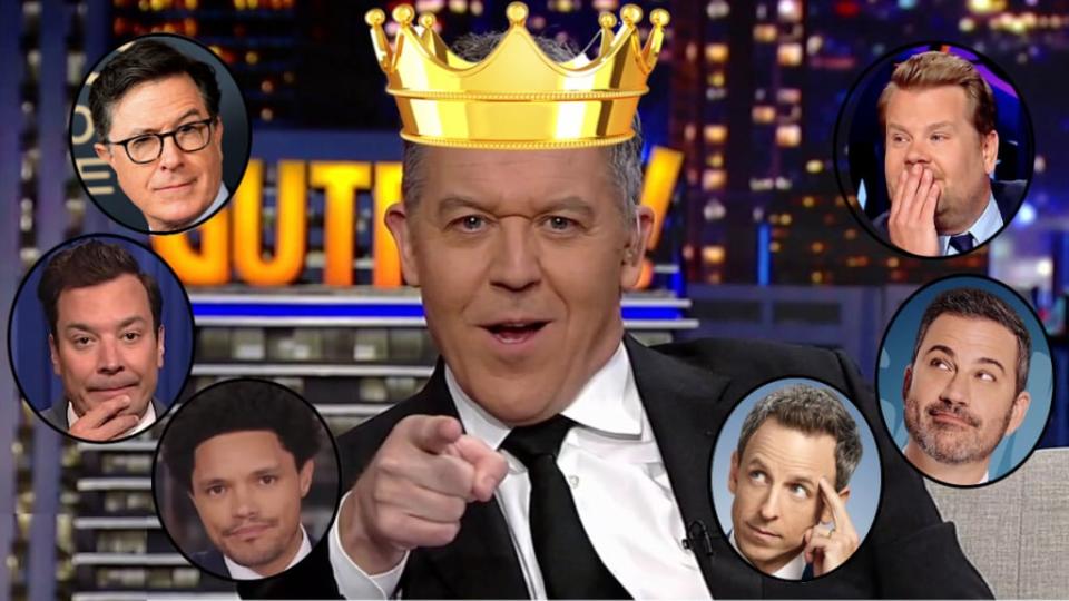 Greg Gutfeld crown late night