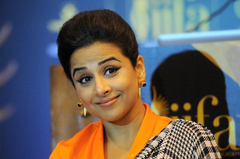 Indian actress Vidya Balan, pictured during a press conference in New York, on March 11, 2014