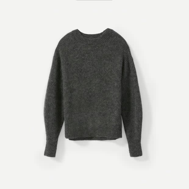 <p><strong>Everlane Oversized Alpaca Crew, $100, <a href="https://rstyle.me/+E-Qnt07Pg3nb09dTXUi_fA" rel="nofollow noopener" target="_blank" data-ylk="slk:available here;elm:context_link;itc:0;sec:content-canvas" class="link ">available here</a> (sizes XXS-XXXL):</strong> This sweater may be simple, but there's something about the soft, stretchy feel and oversized fit that makes it nearly impossible for me to wear anything else on chilly days.</p>