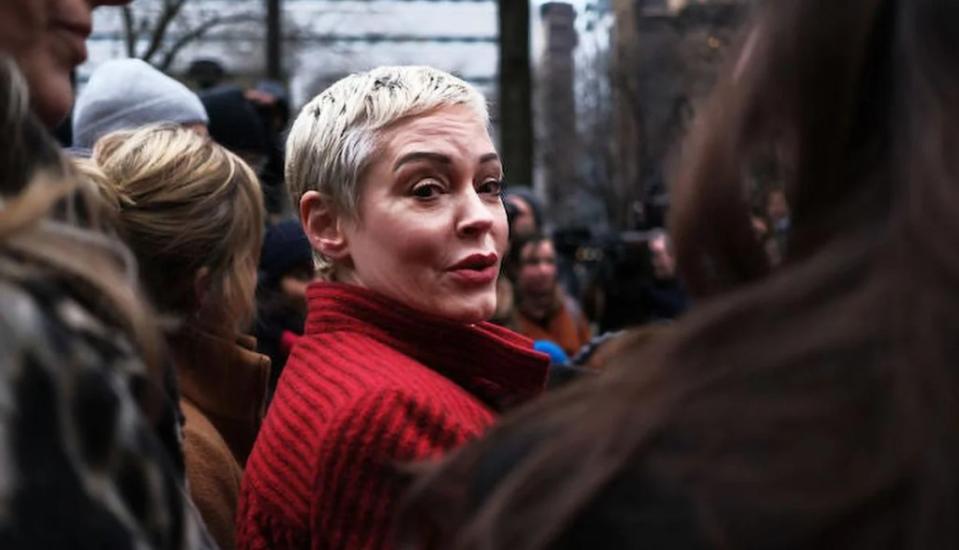 Rose McGowan at the Harvey Weinstein NY trial