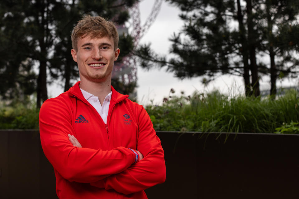 Jack Laugher poses for a photo during Team GBâ€™s Diving Team Announcement ahead of Paris 2024 Summer Olympics at London Aquatics Centre on the 6th May 2024. Photo by Sam Mellish / Team GB