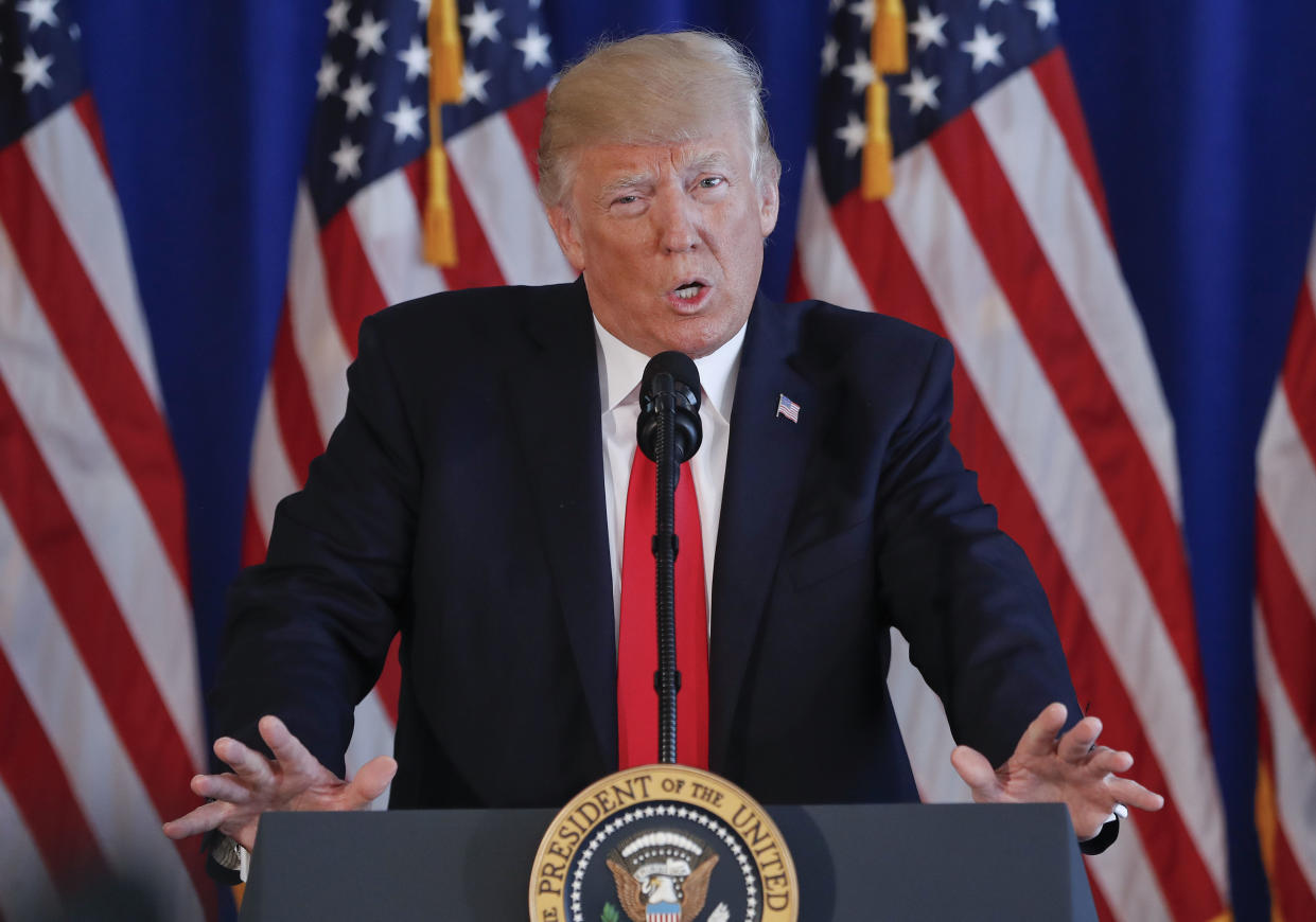 <em>Donald Trump has come under fire for his response to the violence in Charlottesville (AP)</em>