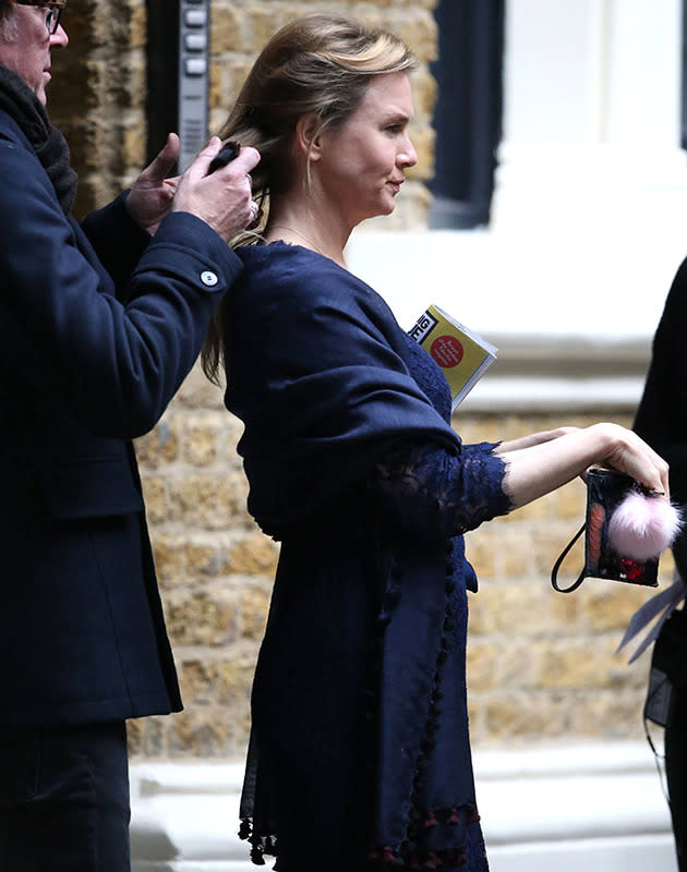 Renee Zellweger on the set of Bridget Jones. Photo: SplashNews.