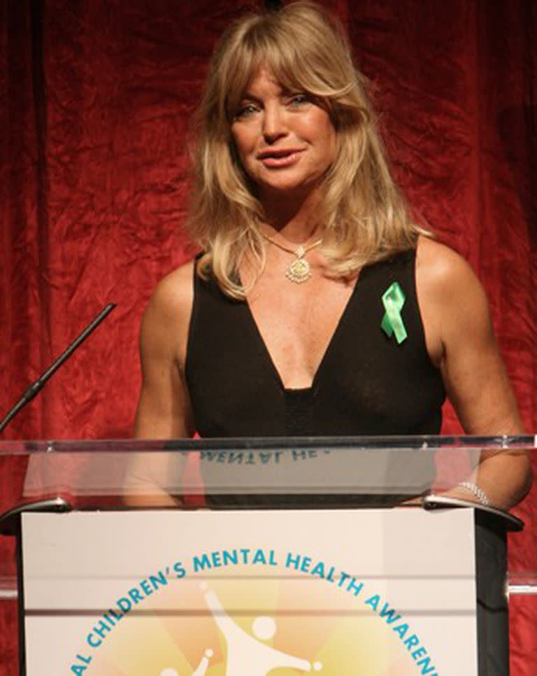 Reconocida. Goldie Hawn recibió un premio por su colaboración en la lucha por la salud mental de los niños.