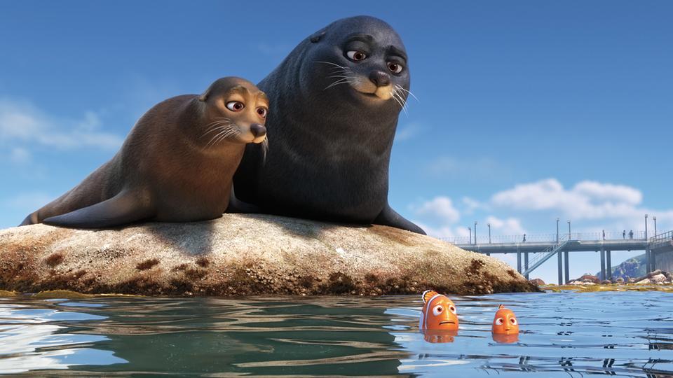 Ob die zwei Seelöwen Marlin und Nemo zu Dorie bringen können?