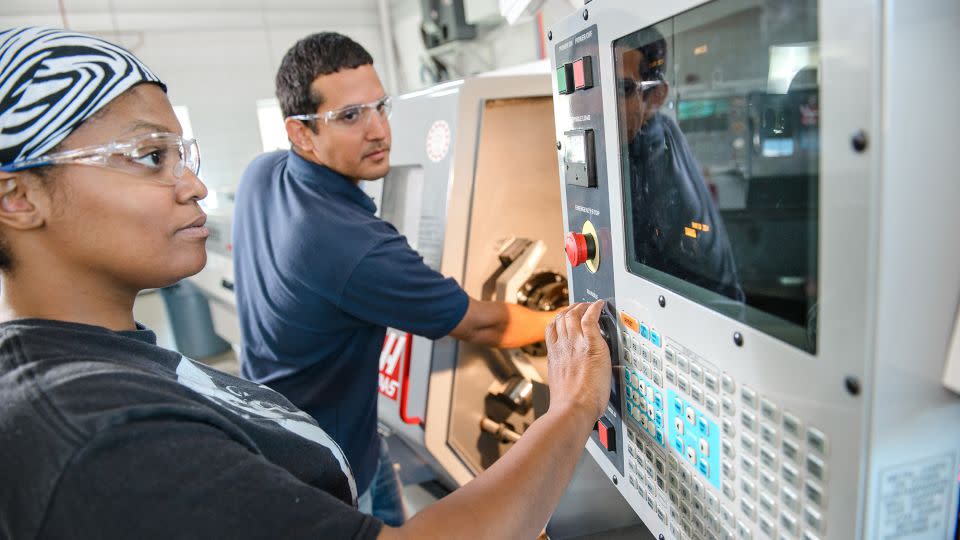 Computer Numerical Control Program operators at Midlands Technical College. - Courtesy Midlands Technical College