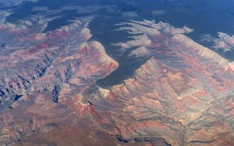 An aerial view of the Grand Canyon in Arizona - Credit: RHONA WISE /AFP