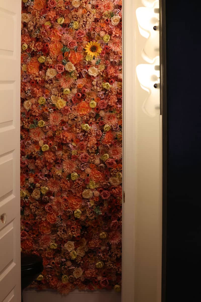 Flower wall in home.