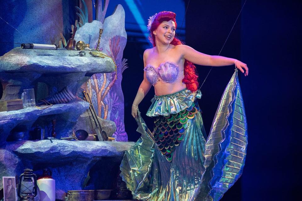 Grace Atherholt stars as Ariel in "Disney's The Little Mermaid" at Broadway Palm dinner theater.