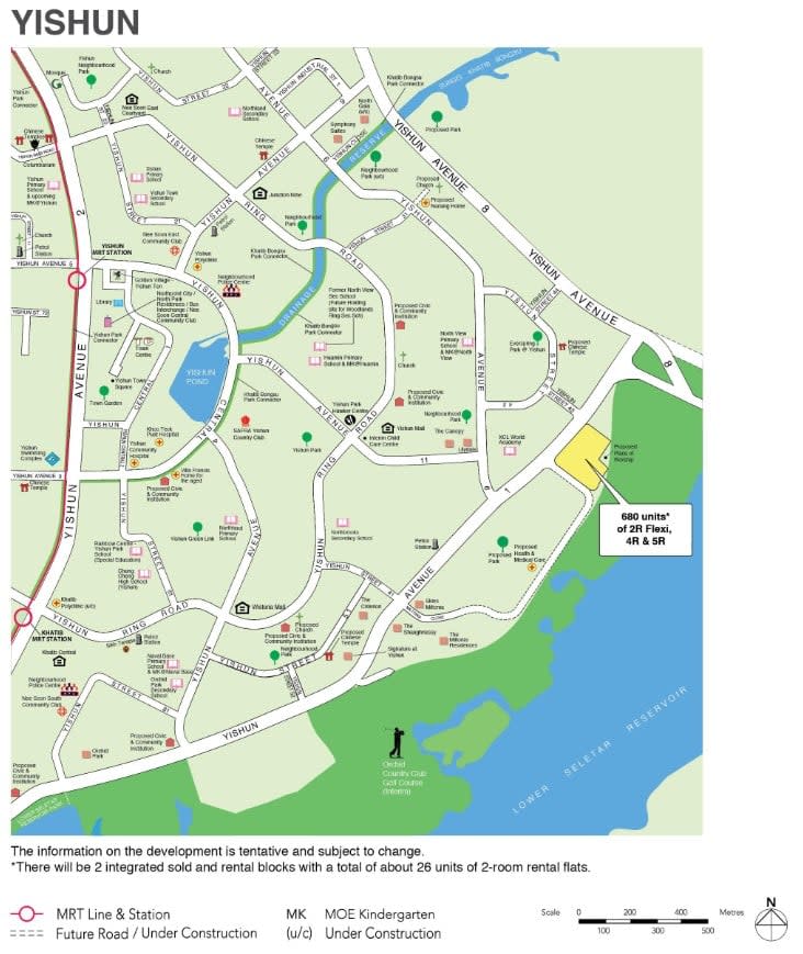 Nov 2022 Yishun BTO map, near Yishun Street 43