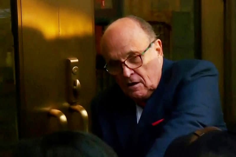 FILE PHOTO: Rudy Giuliani arrives at a courthouse in Atlanta