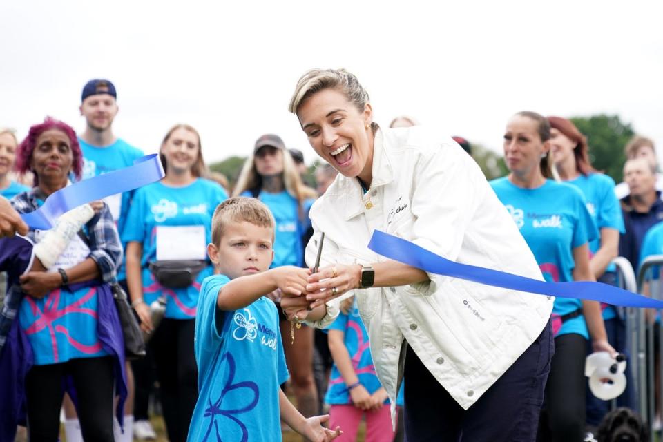 Actress and campaigner Vicky McClure takes part in the Memory Walk in Nottinghamshire on September 10 in aid of dementia sufferers (PA)