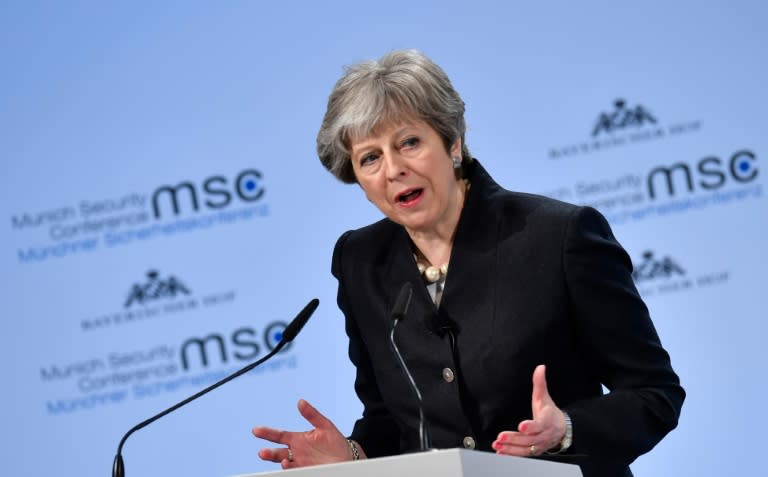 British Prime Minister Theresa May called for a deal with the EU on post-Brexit security cooperation at the Munich Security Conference