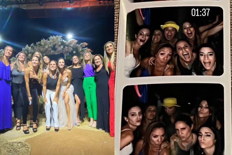 Muchas de las Leonas pasaron por la clásica cabina de fotos (o photo booth) de la fiesta