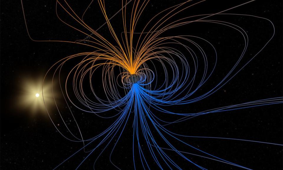 El campo magnético terrestre nos protege de la actividad solar aunque los sistemas eléctricos y de telecomunicaciones pueden verse comprometidos | Imagen NASA