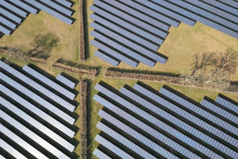 FILE PHOTO: Solar farm near Melksham in southwest Britain