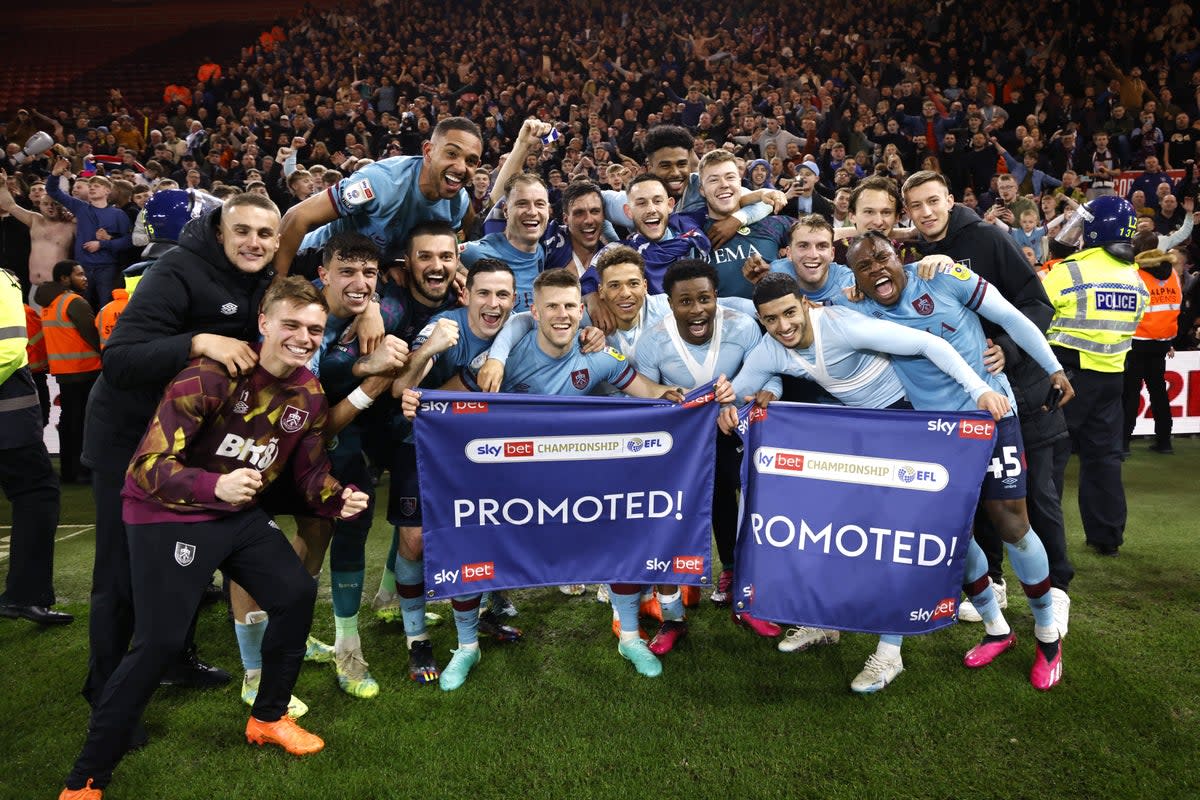 Burnley have earned promotion back to the Premier League (Richard Sellers/PA) (PA Wire)