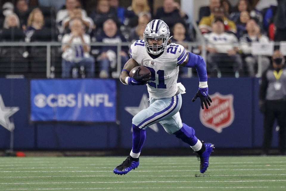 Dallas Cowboys running back Ezekiel Elliott (21) had a relatively successful fantasy football season