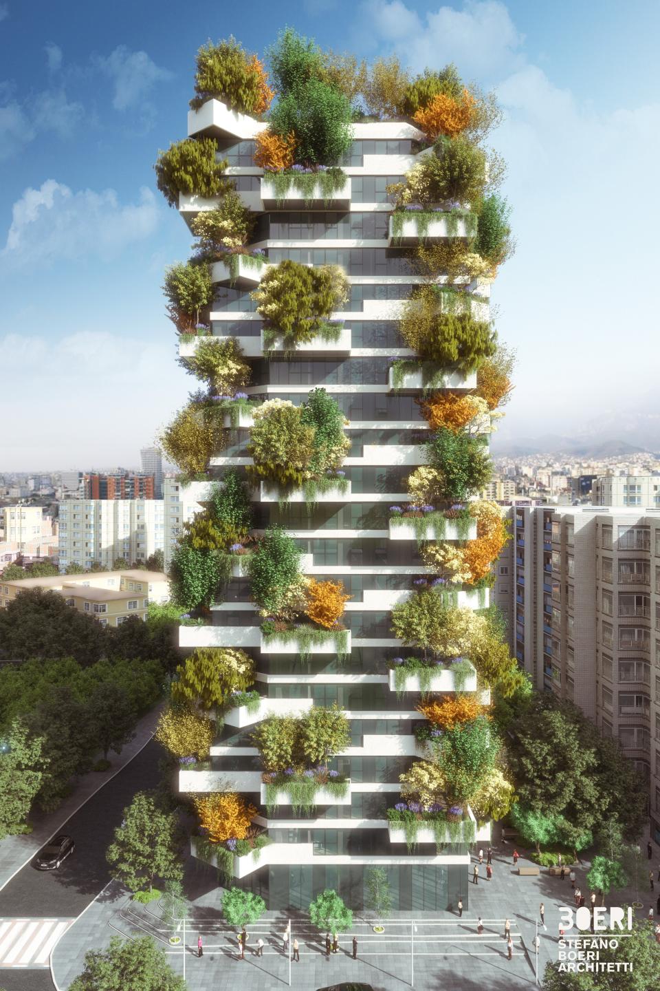 Small green spaces create large-scale changes. Re-wilding our cities with urban forests, vertical gardens, urban farming, and even tiny meadows is  improving biodiversity and reducing the effects of climate change. Stefano Boeri Architect's Tirana Vertical Forest is a stunning example. The building features a facade that holds more than 3,200 shrubs and bushes and 145 trees, creating a new urban ecosystem. On a larger scale, Boeri's master plan calls for a “landscape recovery” of the entire Albanian city: The strategy, being implemented over the next 10 years, creates green spaces out of urban “gaps,” a green-ring around the city center, and a ring of woodland around the outer limits.