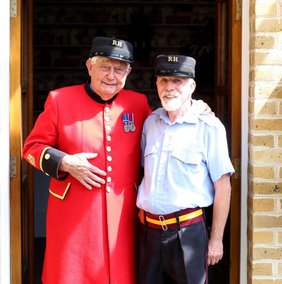 Ferguson (left) with his friend and co-resident Alan Rutter