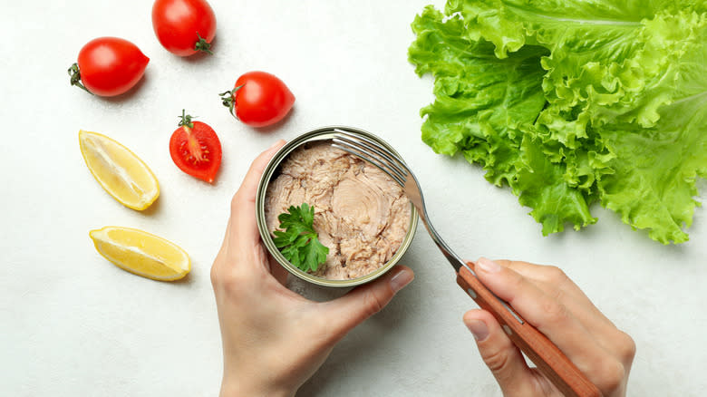 fork in canned tuna