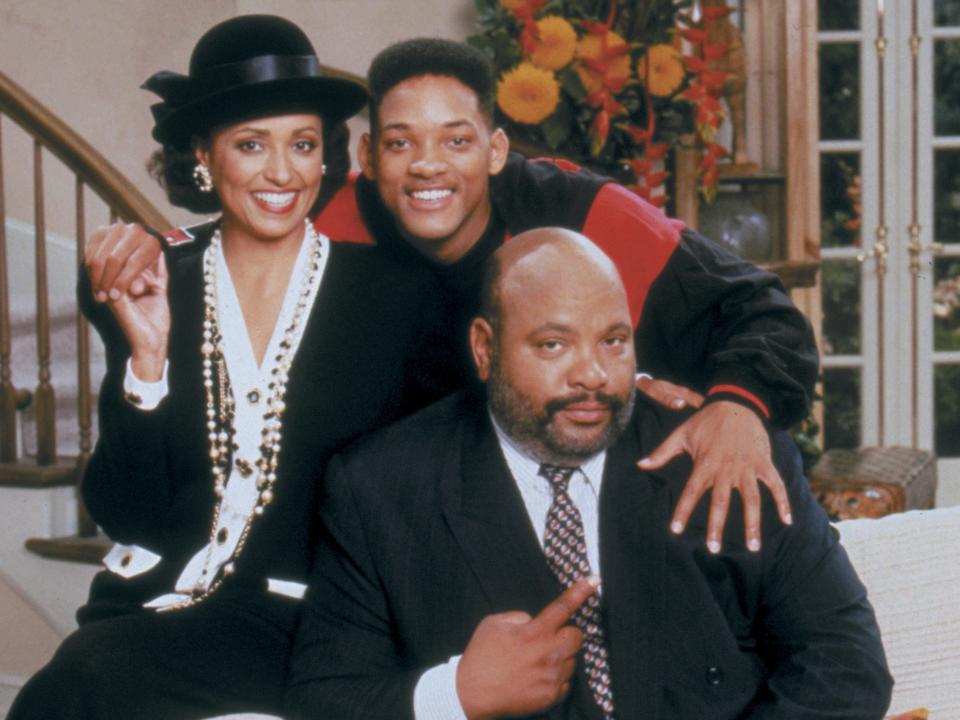 <p>Daphne Reid, Will Smith and James Avery in ‘The Fresh Prince’</p>Rex Features