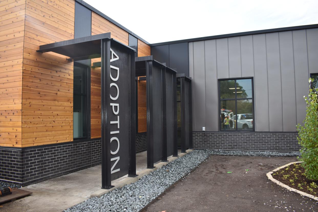 The city of Des Moines' new animal shelter, operated by the Animal Rescue League of Iowa, includes more than 200 kennels for cats and dogs. The facility, located at 1441 Harriet St. and twice the size of the current shelter, is slated to open in mid-December of 2023.