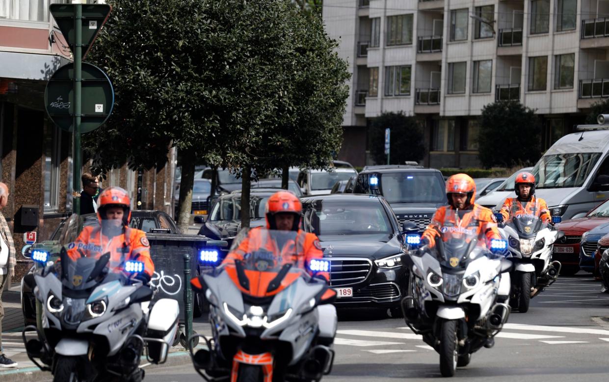 Lord Cameron arrives in Brussels for talks with his counterparts from Spain and the EU on Friday