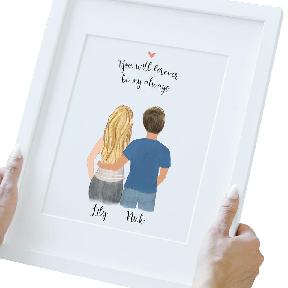 1) Personalized Couples Portrait